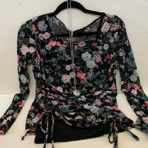 Sheer floral blouse with Cami
